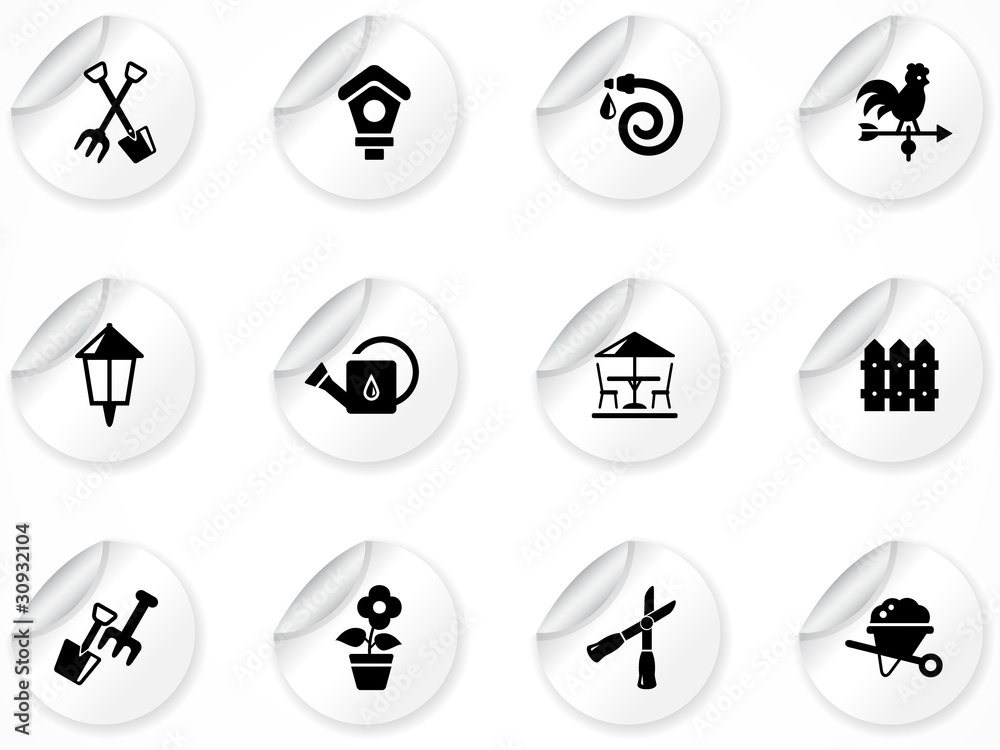 Stickers with icons Stickers with icons