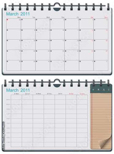 Vector calendar template