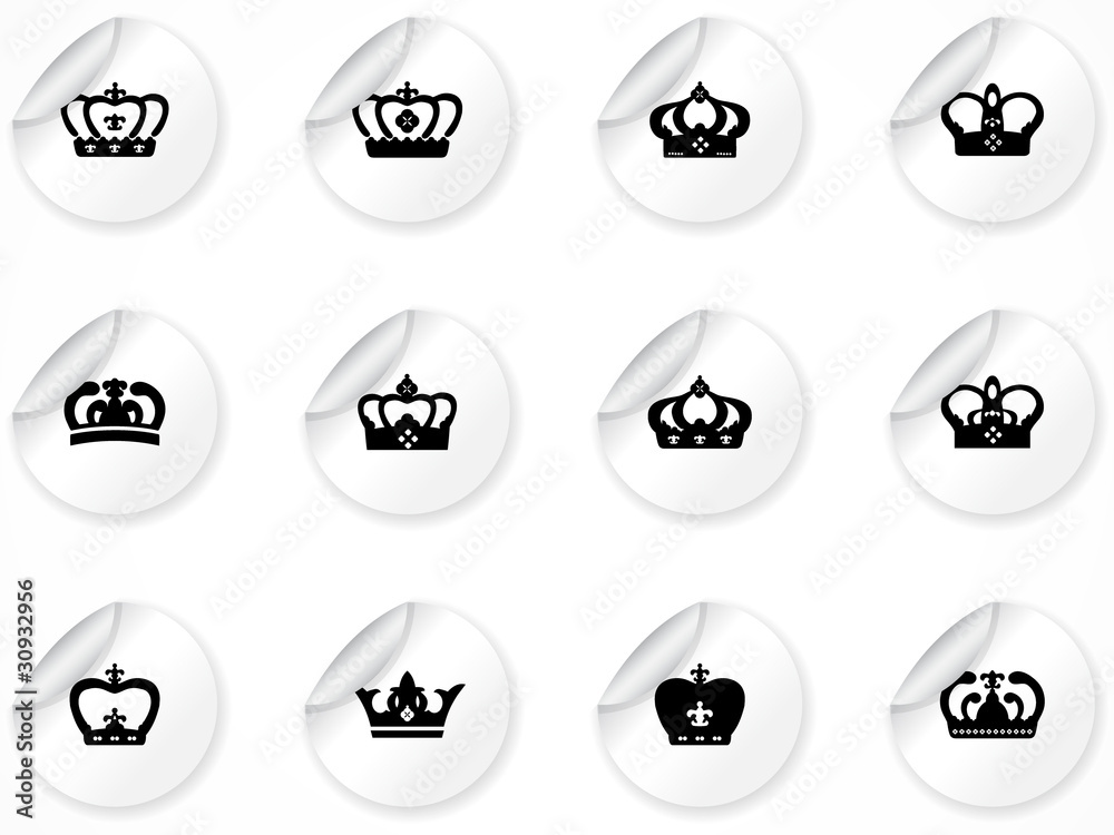 Stickers with icons Stickers with icons