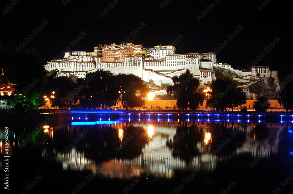 Night scenes of Potala Palace