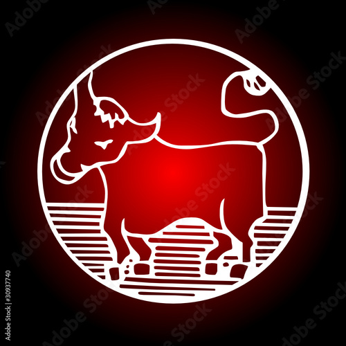 Taurus zodiac sign vector