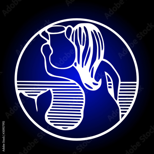 Aquarius zodiac sign vector