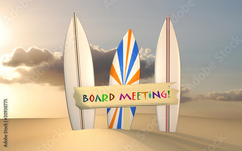 Board Meeting at Sunset
