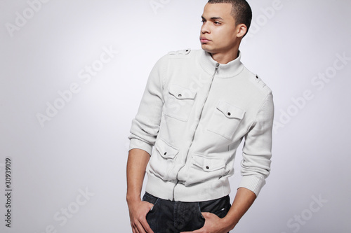 Young fashion male model.