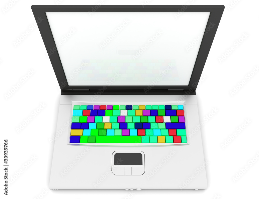 Computer Keyboard In Rainbow colors Computer Keyboard In Rainbow colors