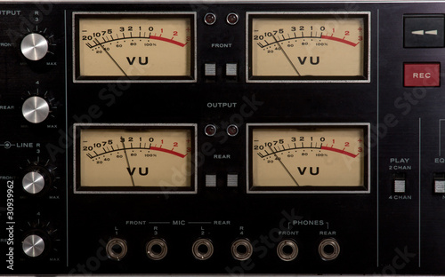 Playback recording VU Meters and knobs input output
