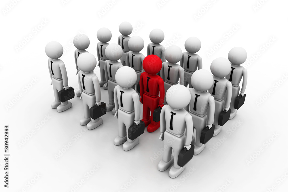 Strong team with leader Strong team with leader