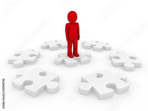 3d human puzzle circle