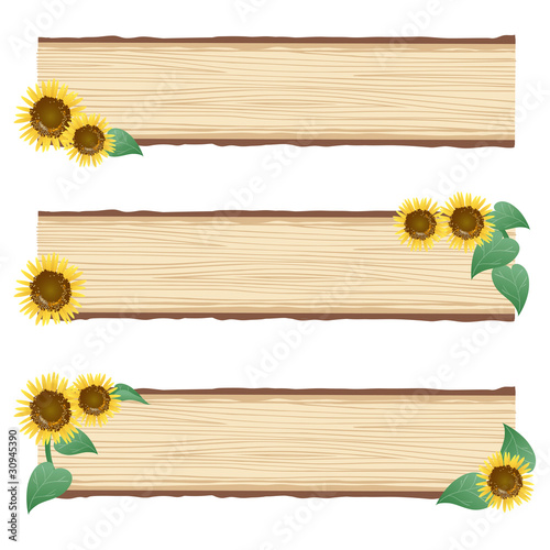 sunflower wood panel