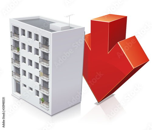 Baisse dans le logement collectif (reflet)