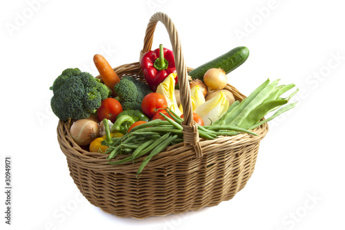 Basket with vegetables photo