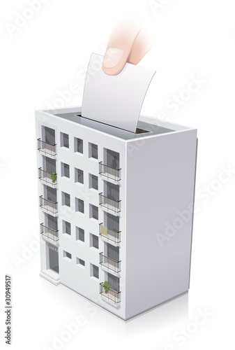 Élection dans une copropriété (reflet)