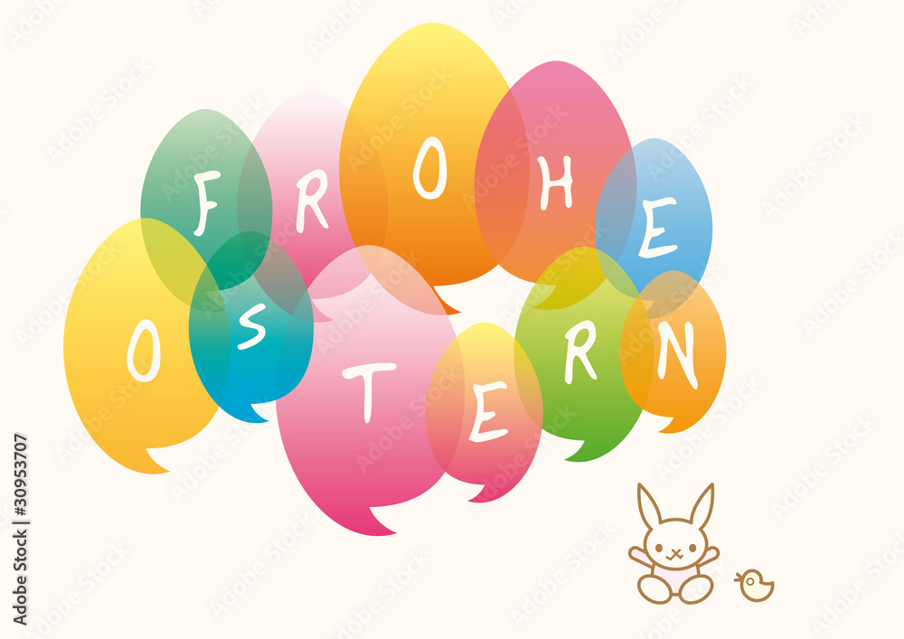 Fototapeta premium Frohe Ostern – Hase – Küken