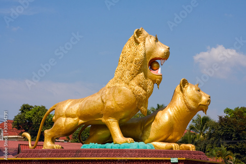 Fotografie Statue of lion in city Sihanoukville, Cambodia.