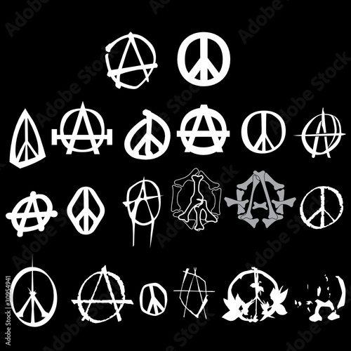 logo anarchy peace white 20 itens pack 2