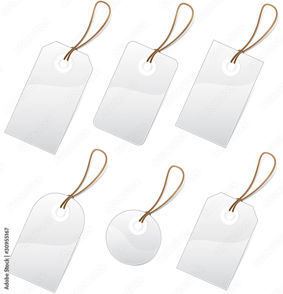 Naklejka premium Preisschilder set - weiß