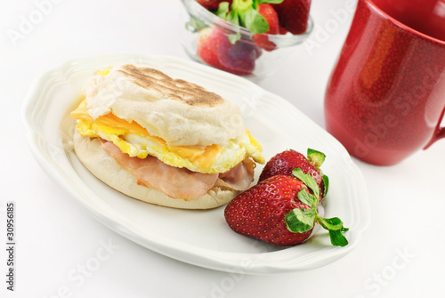 Ham Egg and Cheese English Muffin