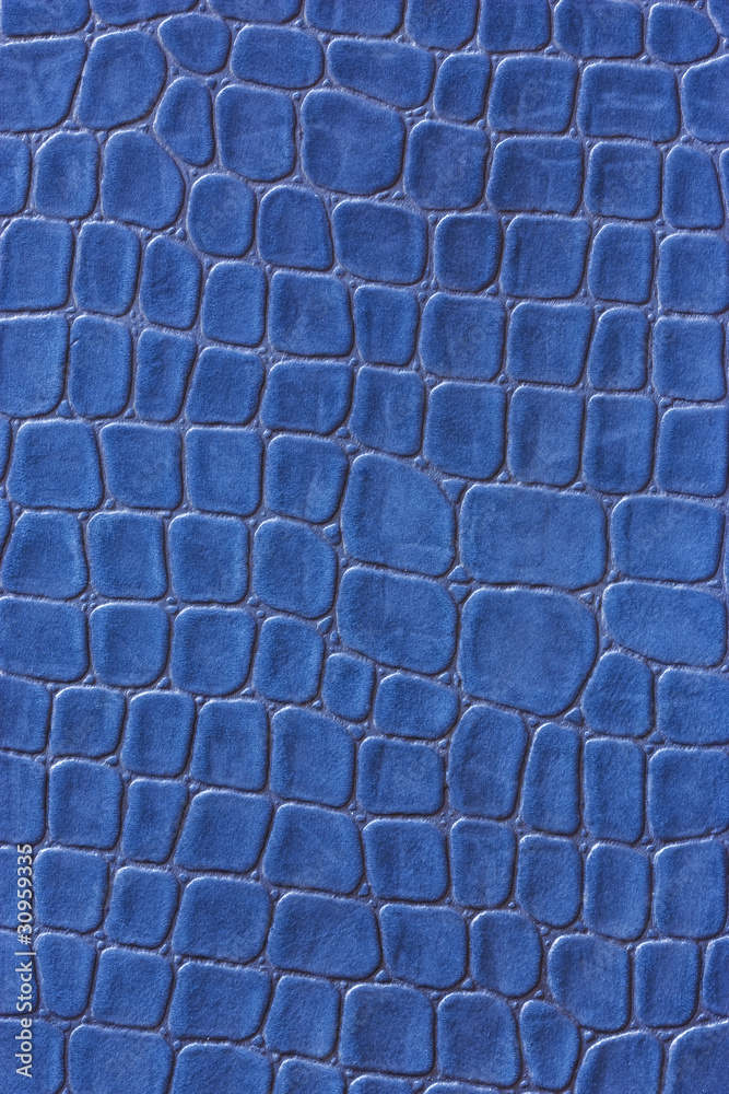 Fototapeta premium Blue crocodile leather imitation texture .