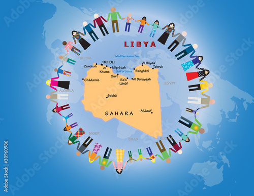 Bild auf Leinwand Help Lybia!
