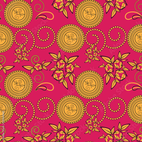 Paisley seamless pattern background