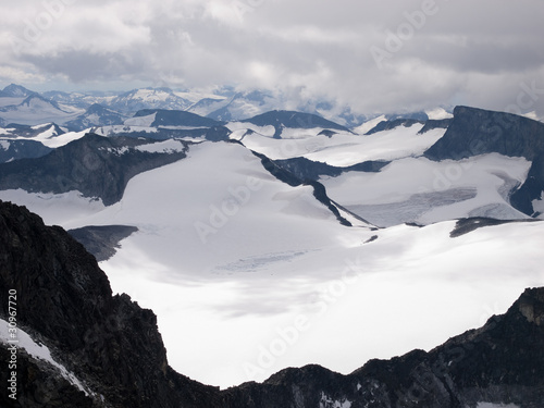 Jotunheimen from Galdhopiggen Mt., Norway photo