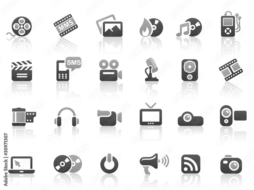 Black Gray Vector Icons Black Gray Vector Icons