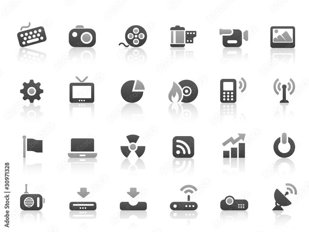 Black Gray Vector Icons Black Gray Vector Icons