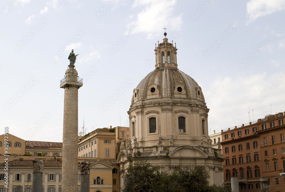 Trajans Column and Church Rome