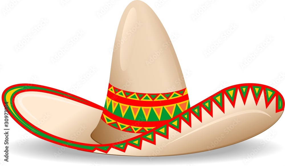 Vettoriale Stock Sombrero Messico Cappello-Mexican Sombrero-Vector