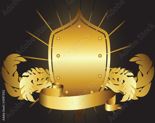 shield and ribbon