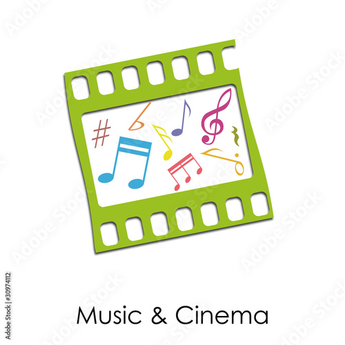 Logo Music and Cinema Vintage # Vector