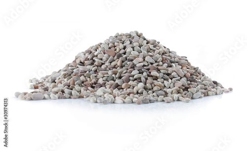 pile of stone over white background