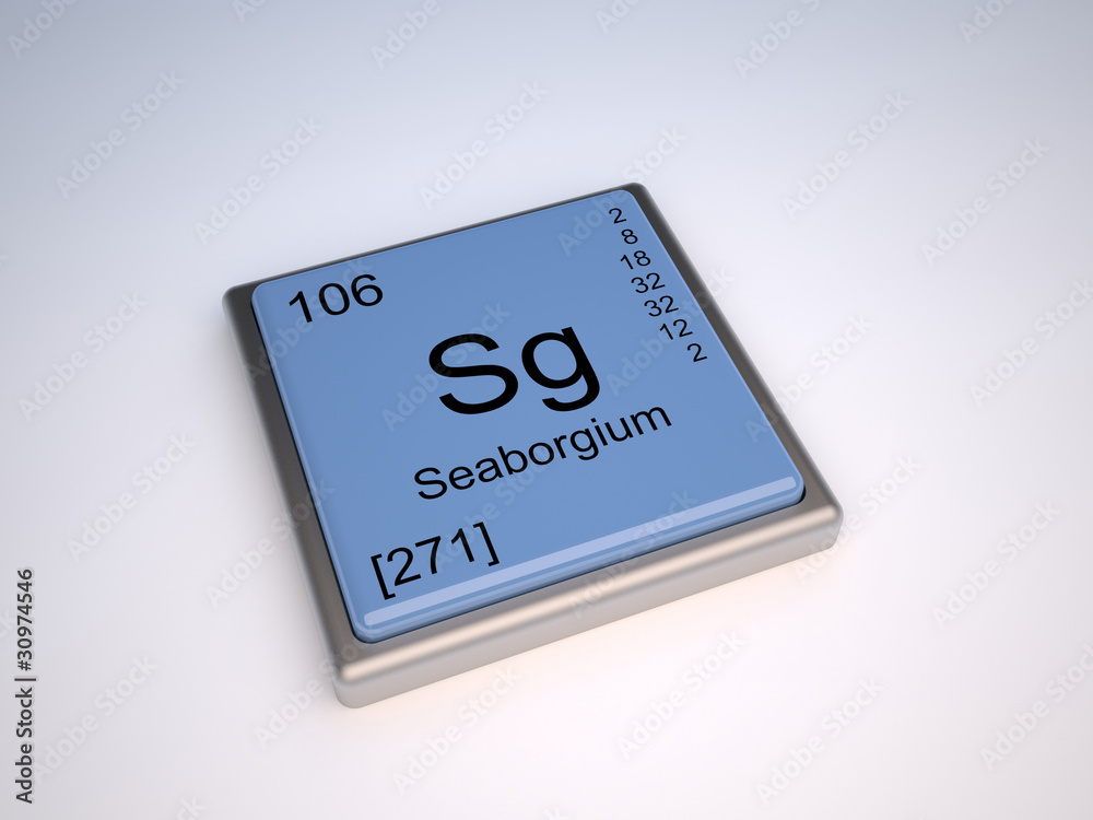 Seaborgium (Sg) chemical element of the periodic table Seaborgium (Sg) chemical element of the periodic table