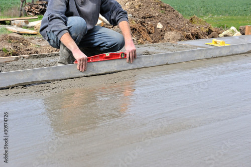 réalisation d'une dalle en béton photo
