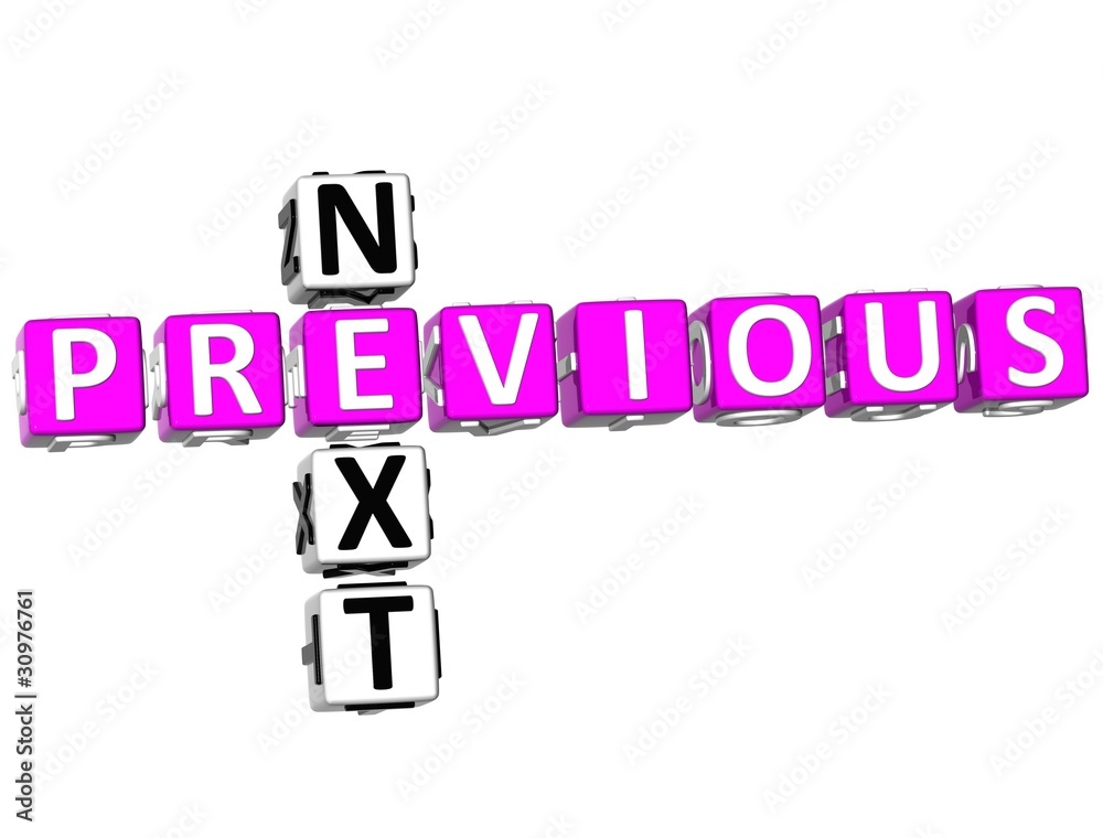 Fototapeta premium Previous Next Crossword
