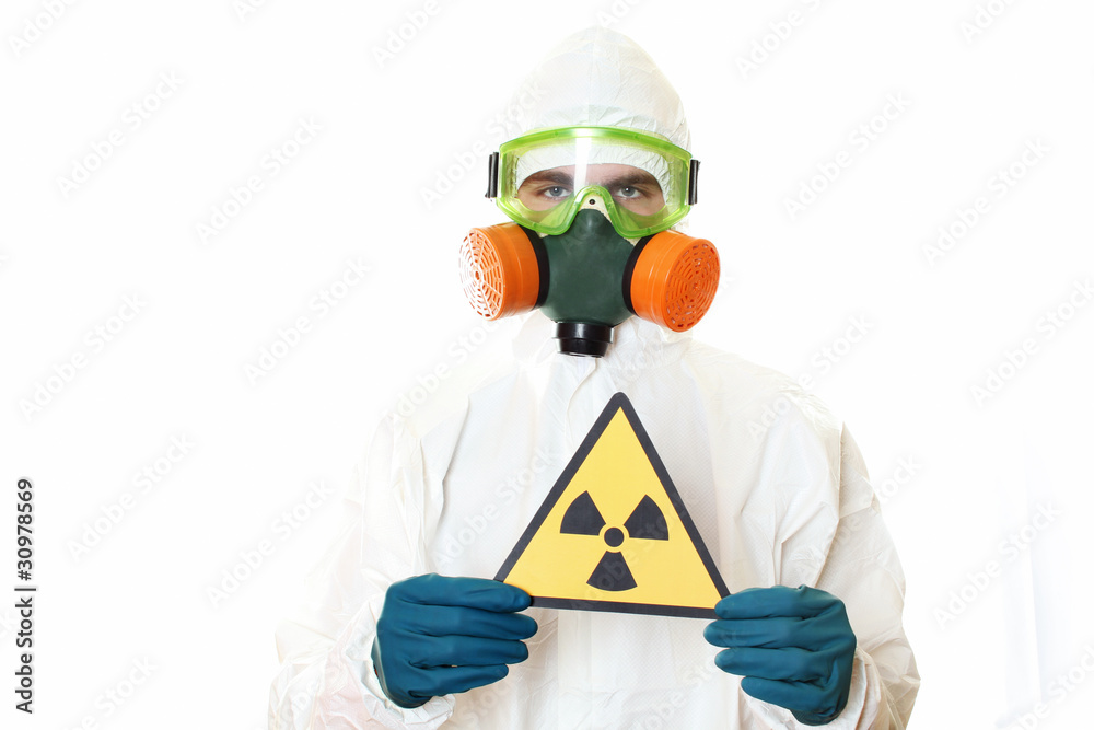 Man in protective suit Man in protective suit