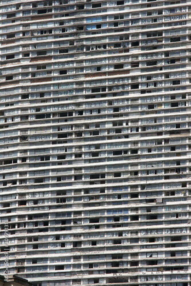 Zerstörte Hausfassade in Sao Paulo