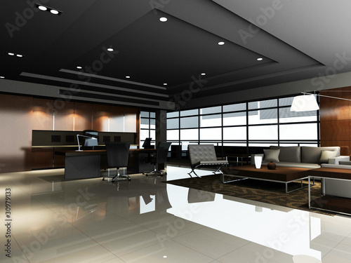 The modern office interior ( rendering) photo