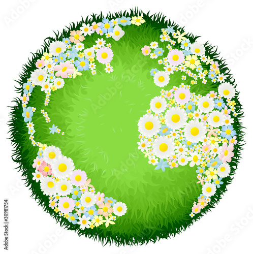Floral flower globe concept
