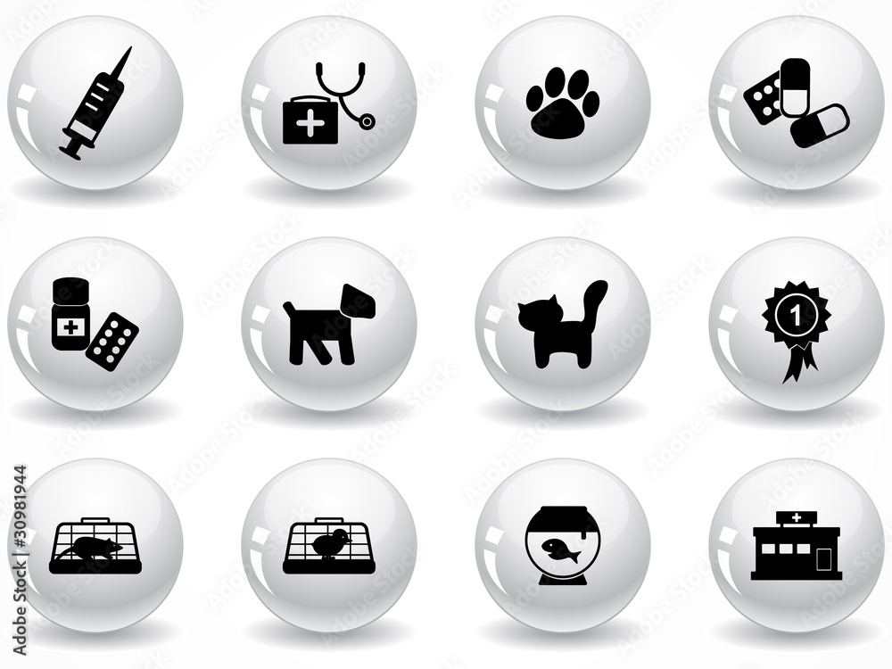 Glossy grey buttons Glossy grey buttons