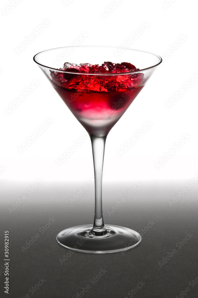 Raspberry cocktail in a martini glass Raspberry cocktail in a martini glass