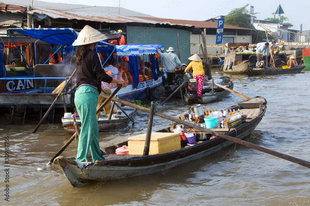 Obraz premium Marché flottant