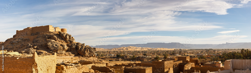 Naklejka premium City of Ghat, Akakus (Acacus) Mountains, Sahara, Libya