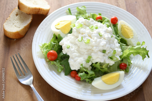 Salad with Egg and Cottage ...