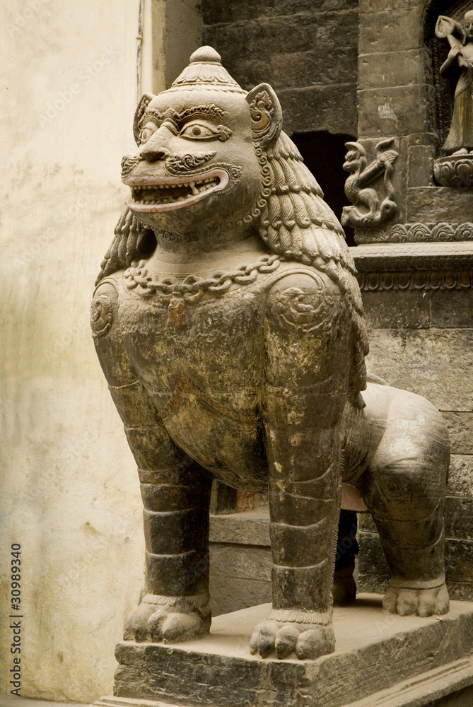 Statue of mythical lion.