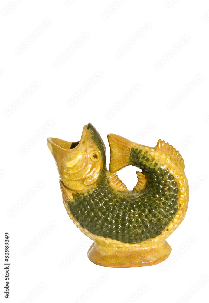 Fototapeta premium vintage handmade fish forms vase