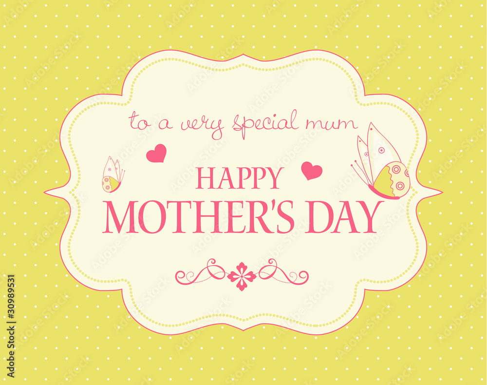 A Happy Mother's Day greeting card