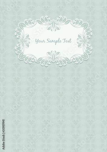 floral pattern and frame