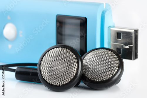 Blue MP3 player