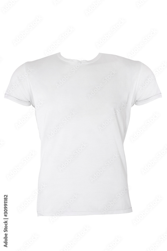Naklejka premium Blank white male t-shirt